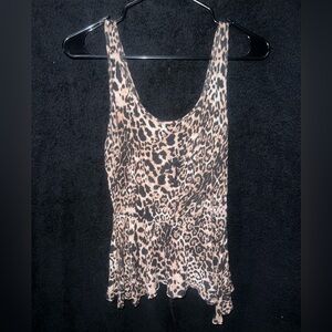 Leopard Print Sleeveless Top